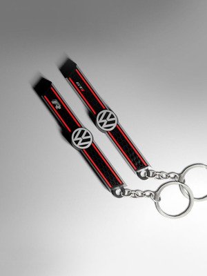 VW GTI and R keychains made to order, black and red