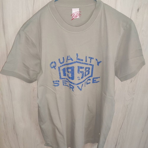 Rifle Primary Jeanswear vintage men's short sleeve T-shirt in ecru, sizes M and L