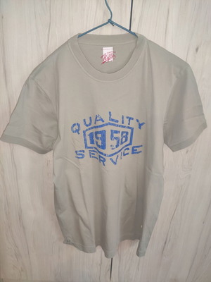 Rifle Primary Jeanswear vintage men's short sleeve T-shirt in ecru, sizes M and L