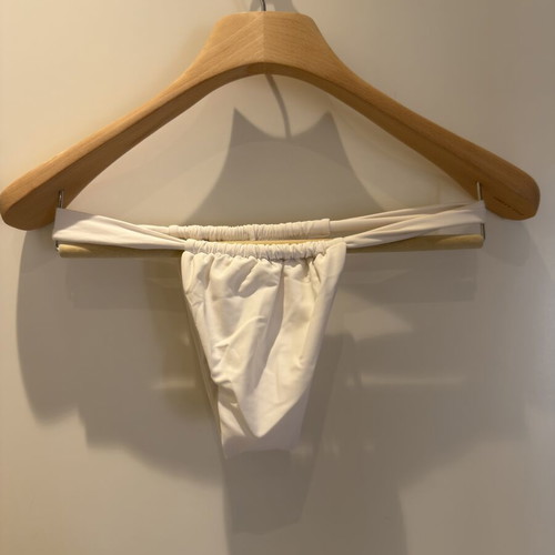 White bikini bottom size S M new