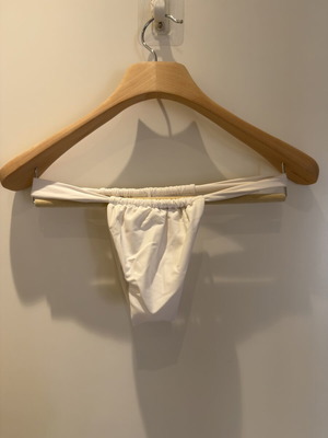 White bikini bottom size S M new