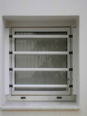 Steel Window Bar with Key and Lock for Small Bathroom Window
