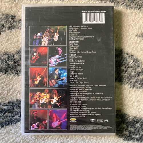 G3 Live In Denver DVD new, rock