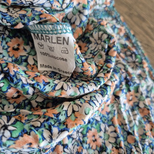 Set shorts and floral t-shirt like new, Marlen, multicolor orange