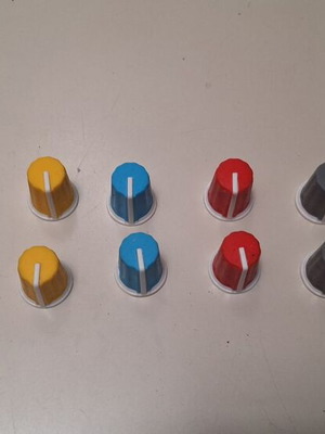 Knobs, potentiometers and console buttons new for audio and midi controllers