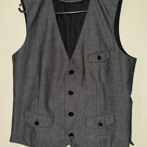 Esprit Collection men's waistcoat, grey, size 50 L