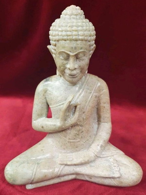 Buddhist statue used stone Dharma handmade