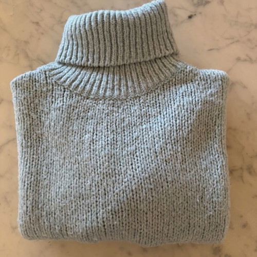 Room B knitted turtleneck sweater used, size Medium, turquoise