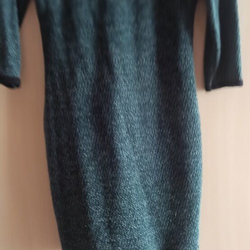 Winter dress with unique back like new, green, size M