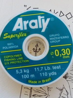 Araty Superflex copolymer fishing line 0.30 mm, 100 m