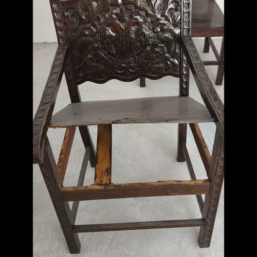 Skyrian furniture set used, table and 4 chairs, 1950s wood