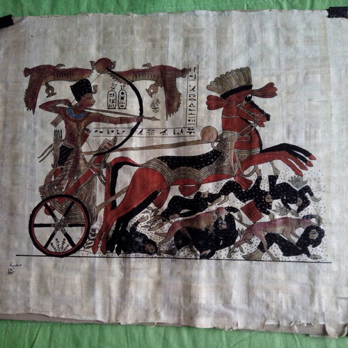 Egyptian battle-themed papyrus