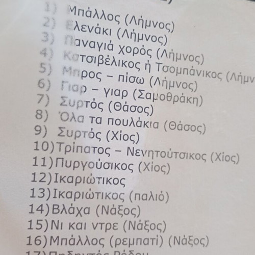 CD case with 20 used CDs of various Greek dances