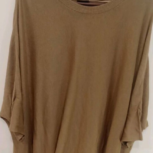 H&M women's blouse like new, beige, lightweight knit, very loose fit