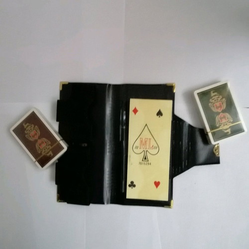 ML playing cards new, collectible, velvet case, set of 2
