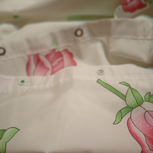 Rosie Shower Curtain new, 200x180 cm, green pink white