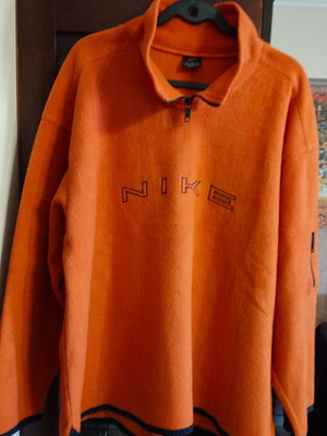 Nike Vintage fleece half-zip orange, like new