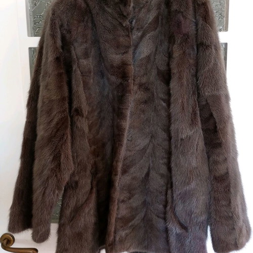 Mink fur like new, gray, sizes M and L