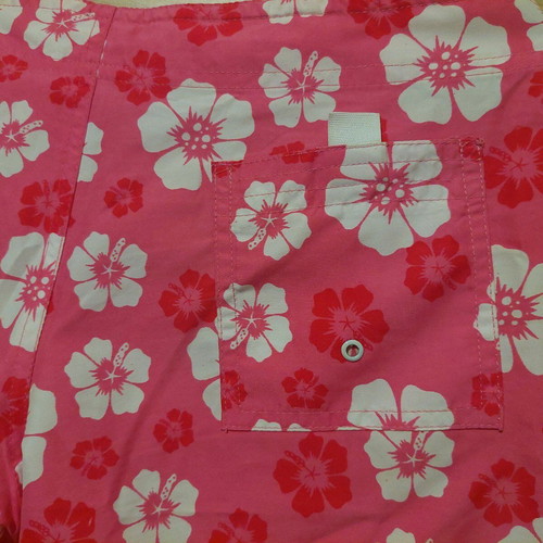 Holy Bird women's shorts pink with white flowers, size Large, like new