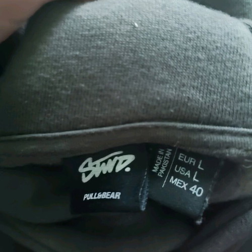 Pull&Bear Gray Oversized Large Hoodie