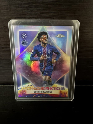 2025-26 Topps Chrome UEFA PSG Quentin Ndjantou Wonderkids Rookie Card like new