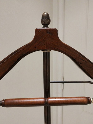 Capanni floor coat rack new with aged wood and brass