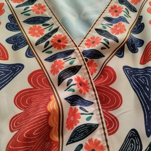 Shein summer floral midi dress like new, size M, multicolor orange
