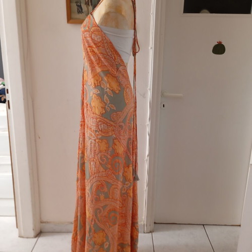 Ble Resort Collection maxi summer dress one size like new, breathable crepe fabric