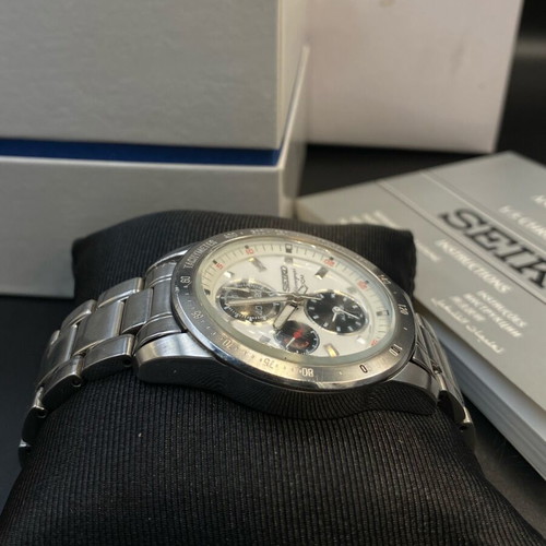 Seiko Panda Chronograph SNAC05P1 Quartz Alarm Watch