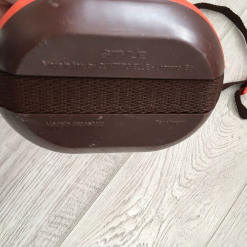 Vintage plastic water bottle Orange Style used by Quattro elle Urgnano