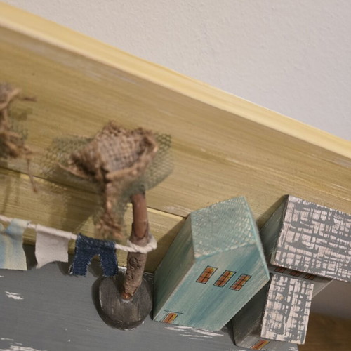 Handmade wooden hanger like new with 3D design
