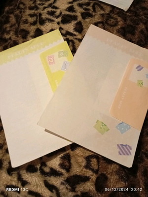 Correspondence used with folder and set sheet