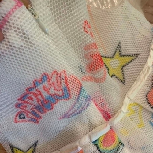 Evita baby dress with colorful designs and inner lining like new, size 1