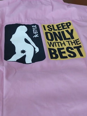 A-Style Pink Shirt XL like new with Graphic Logo