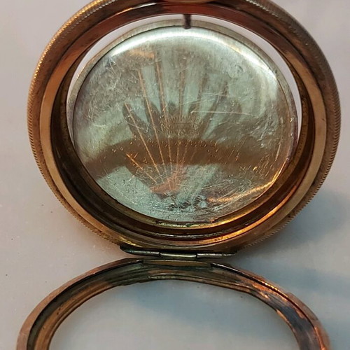 American gold-plated collectible pocket watch 1883 used