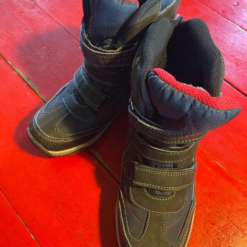 Bulldozer kids' ankle boots like new, size 34, black with fur lining