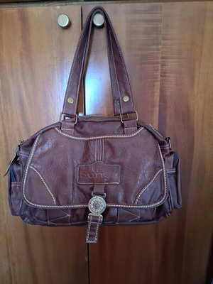 Brown shoulder bag like new synthetic leather