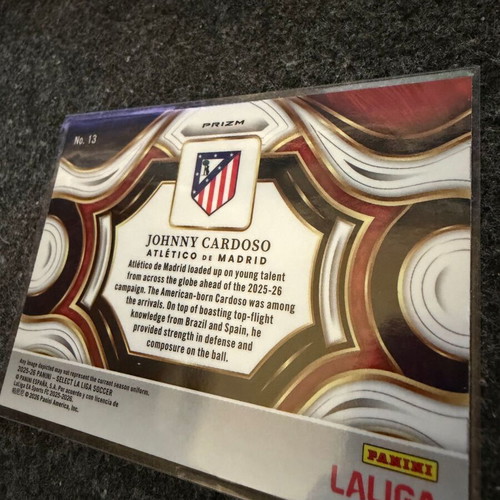 Panini 2025-26 Select La Liga Johnny Cardoso Snapshots Card new