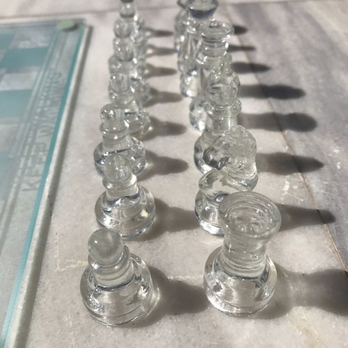 Johnnie Walker exclusive chess set glass, like new