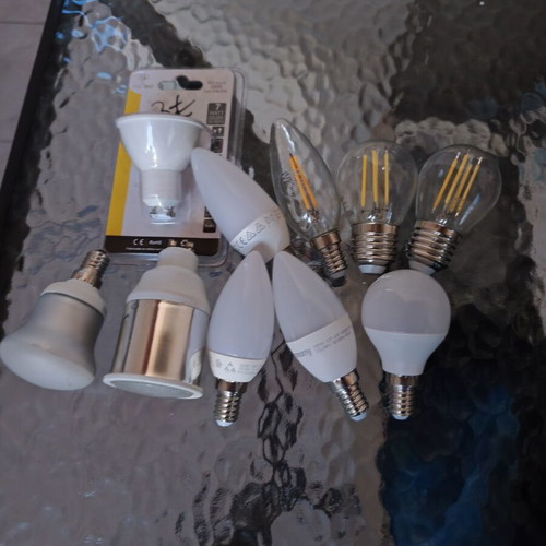 Light bulbs E27 and E14 like new, pack of 10 for spotlights