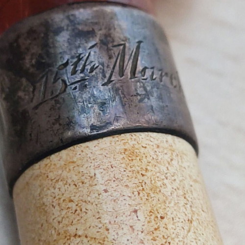 English pipe used with silver case, meershaum and amber 1882