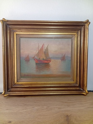 Oil painting on canvas by Alex Brickman in like new condition