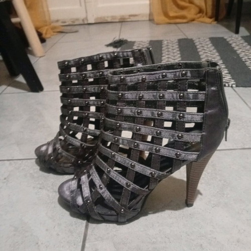 Exe heel sandals new, gray, size 38
