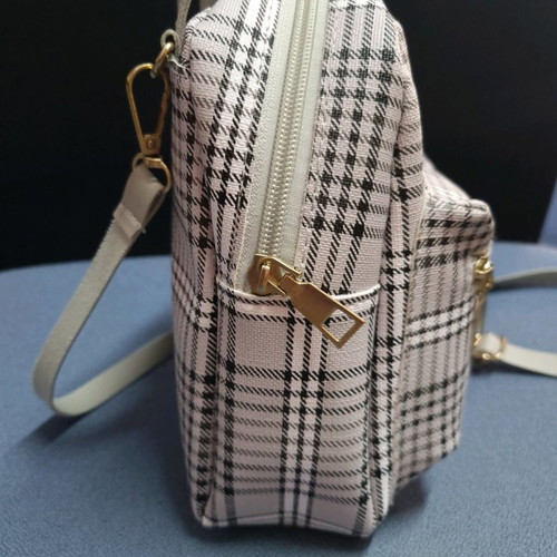 Small women's crossbody bag like new, gray and black