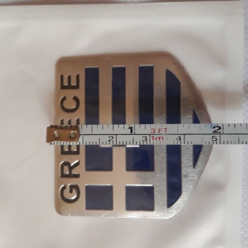 Aluminum Greece flag sticker new, waterproof and fade resistant