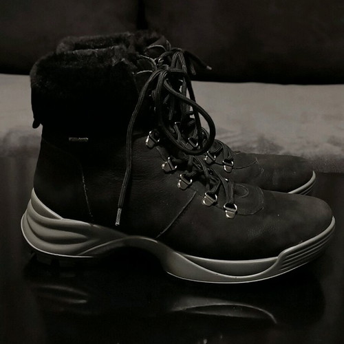 Imac leather boots like new with fur, size 41, black