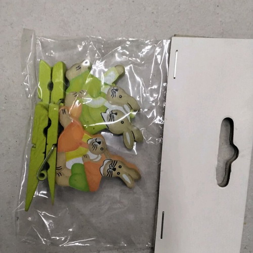 Craft clothespins bunny design 4.5cm set of 2 new