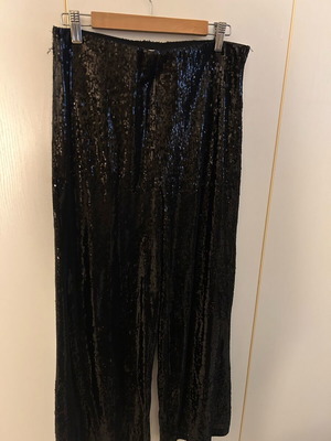Mango pants with sequins like new, black and silver