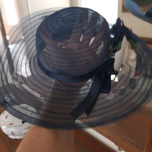 Women's hat like new, handmade, blue, summer style