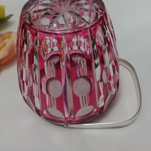 Val Saint Lambert Art Deco ice bucket used, lead crystal 1930s-50s
